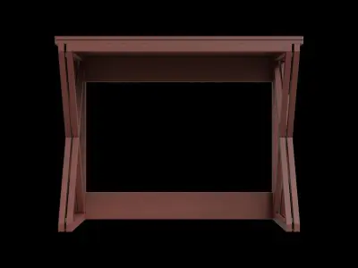 Brown Wooden Accent Table 3D model