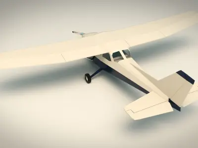 Low Poly Light Aircraft 01 Low-poly 3D model