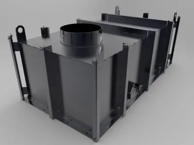 Welding metal box Free 3D model