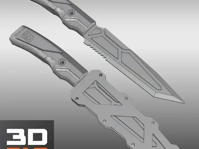 3DTAC TBX Training Blade  3D print model