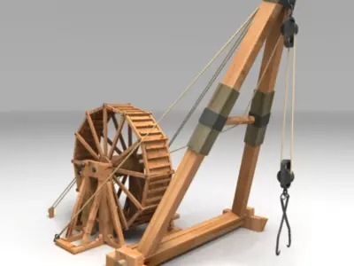 roman crane 3D model