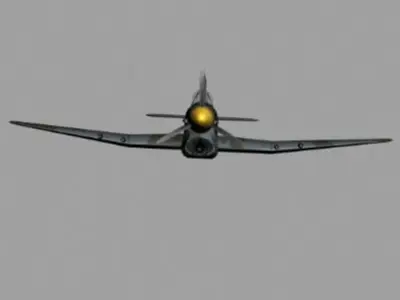 Hawker Typhoon WWII RAF fighter plane 3D model