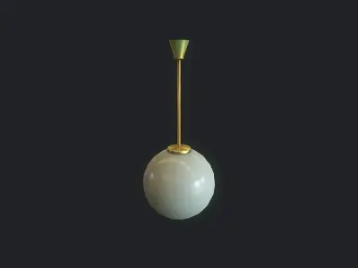 Old Ball Lamp Low-poly 3D model