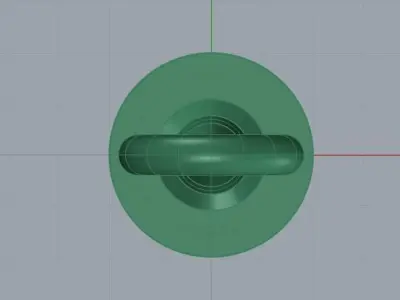 Bullet Round Diamond Pendant Ammunition Necklace 3D print model 3D print model