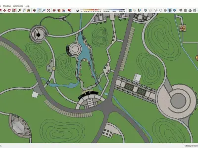 Sketchup Landscape Park J6 3D model