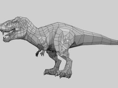 Tyrannosaurus Rex Low-poly 3D model get