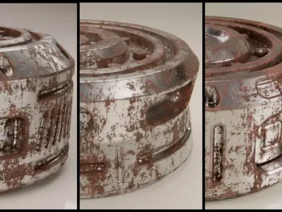 Rusty Mechanical Props 3D Model Pack