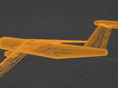 Fictional Military Cargo Plane C-141B Inspired series 3D model