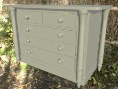 Antique Drawer Low-poly 3D model purchase
