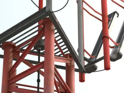 Radio Tower Low-poly 3D model purchase