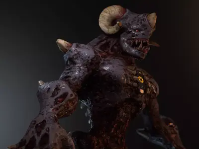 Monster Mutated Creepy Low-poly 3D model