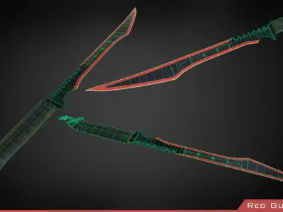 Red Guardian Blade 3D model