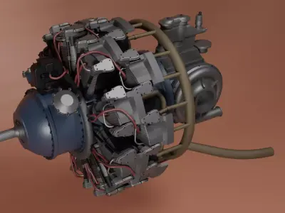 PW R2800 Double Wasp Engine 3D model