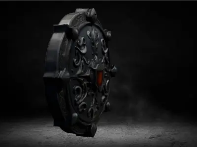 Medieval Aegis Magic Shield High-poly 3D Model 3D model