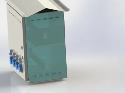 Solar energy electric cabinet Free 3D model