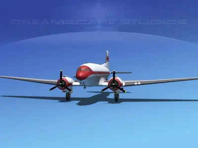 Douglas DC-3 Private 2 3D model
