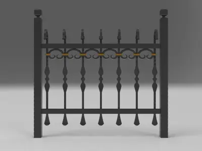 Metal Fence Ferforje 3D print model