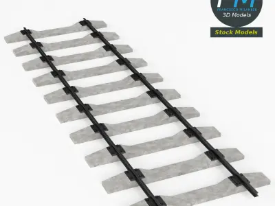 Railway track 3D model purchase