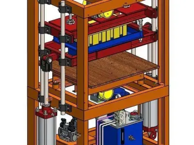 Hydraulic Automatic Concrete Brick Block Making Machine  Free 3D model