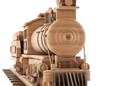 train wood 3D model