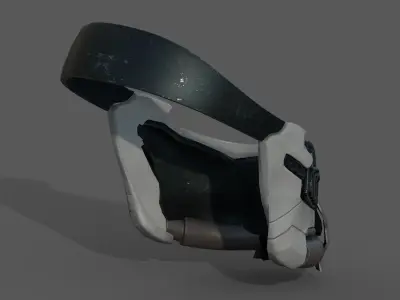 Gas mask helmet 3d model military combat fantasy  Low-poly 3D model order