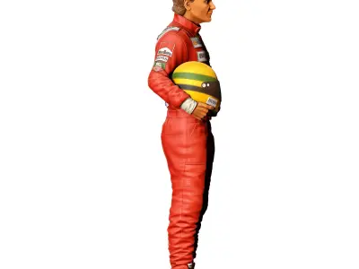 Ayrton Senna Racing driver 3D print model