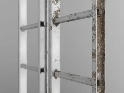 Ladder  clean and dirty 3D model