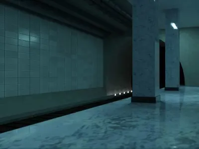 Abandoned Ghost Metro Subway Station In Horror Style 3D model purchase
