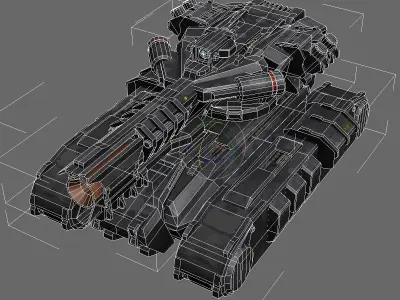 SF Heavy Tank MK4 Low-poly 3D model