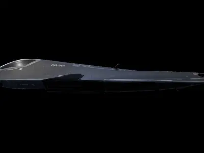FA-XX Concept US Stealth Fighter Low-poly 3D model