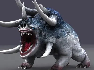 3DRT-bullhouds monsters Low-poly 3D model