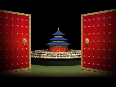 Chinese Beijing temple of heaven  3D model purchase