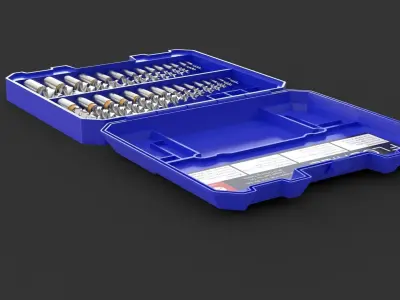 drill bits set 3D model