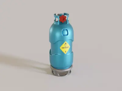 Oxygen tank low poly Low-poly 3D model