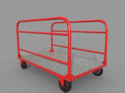 Platform Trolley B Low-poly 3D model