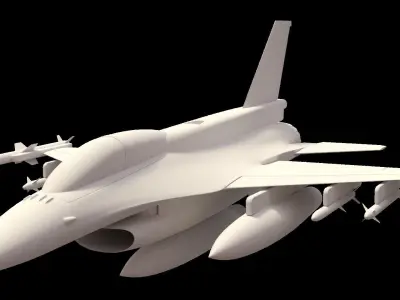 F 16 -4 variants 3D model