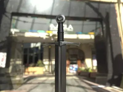 Arming Sword Low-poly 3D model get