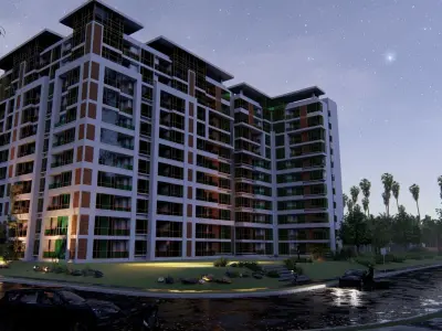 Highrise Building 04 3D model