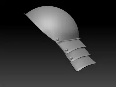 High-poly model knight pauldron 3D model
