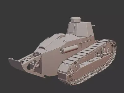 Renault FT 17 WWI Light Tank 3D Printable  3D print model