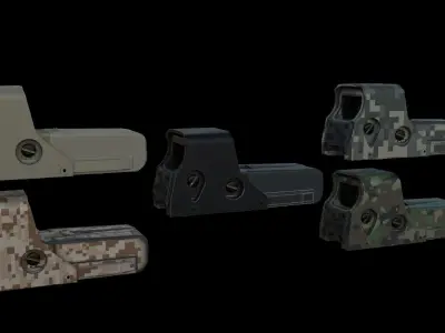 Holographic Sight Low-poly 3D model