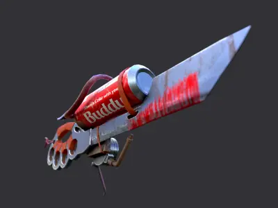 coca cola stylized low poly gun for game  Low-poly 3D model