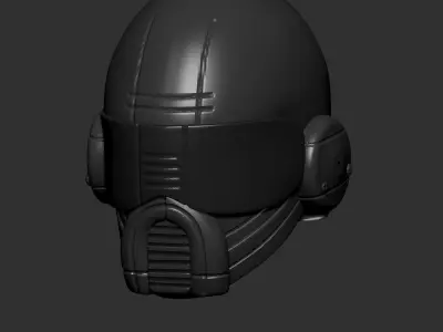 helmet high poly sculpt 3d printable  3D model purchase