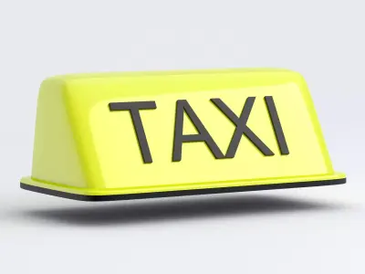 Taxi Rooftop Lamp yellow 3D model