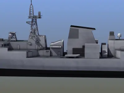 Halifax Frigate Low-poly 3D model