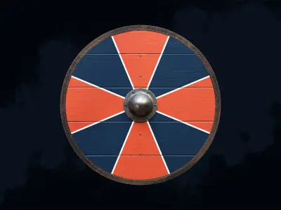 Viking shield 1 - Freshforged Low-poly 3D model