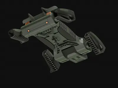 Toy Sci fi Dropship aircraft 3D model