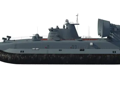 Chinese People Liberation Army Navy bison hovercraft 3D model
