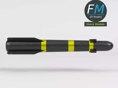 Stylized Anti-Tank Guided Missile 3D model