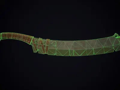 Orcish Slasher 1 Low-poly 3D model